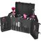 Black Aluminum Hairdresser Trolley Case Aluminum Grooming Case With Trolly In Black